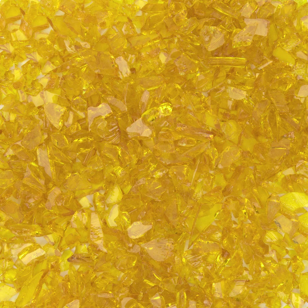 F5 161 Yellow Transparent FOUR POUNDS COARSE System 96 COE Glass Frit- 