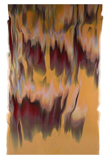 2250 Striker Deep Red Soft Yellow Opal Mix Bullseye 90 COE Glass Sheet 10x10" 90COE Fusible- 