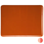 0329 Burnt Orange Opal Striker Bullseye 90 COE Glass Sheet 10x10" 90COE Fusible- 