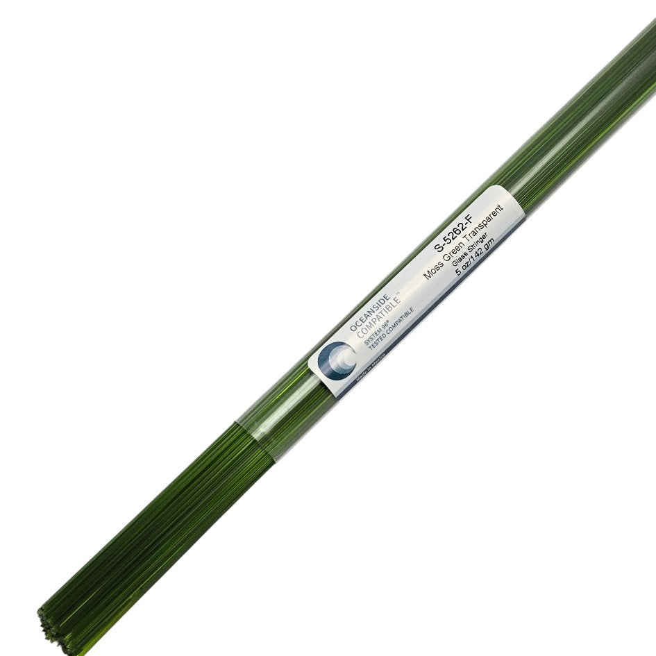 5262 Moss Green Transparent Stringers System 96 COE Full 5 oz Tube Fusing Supplies- 