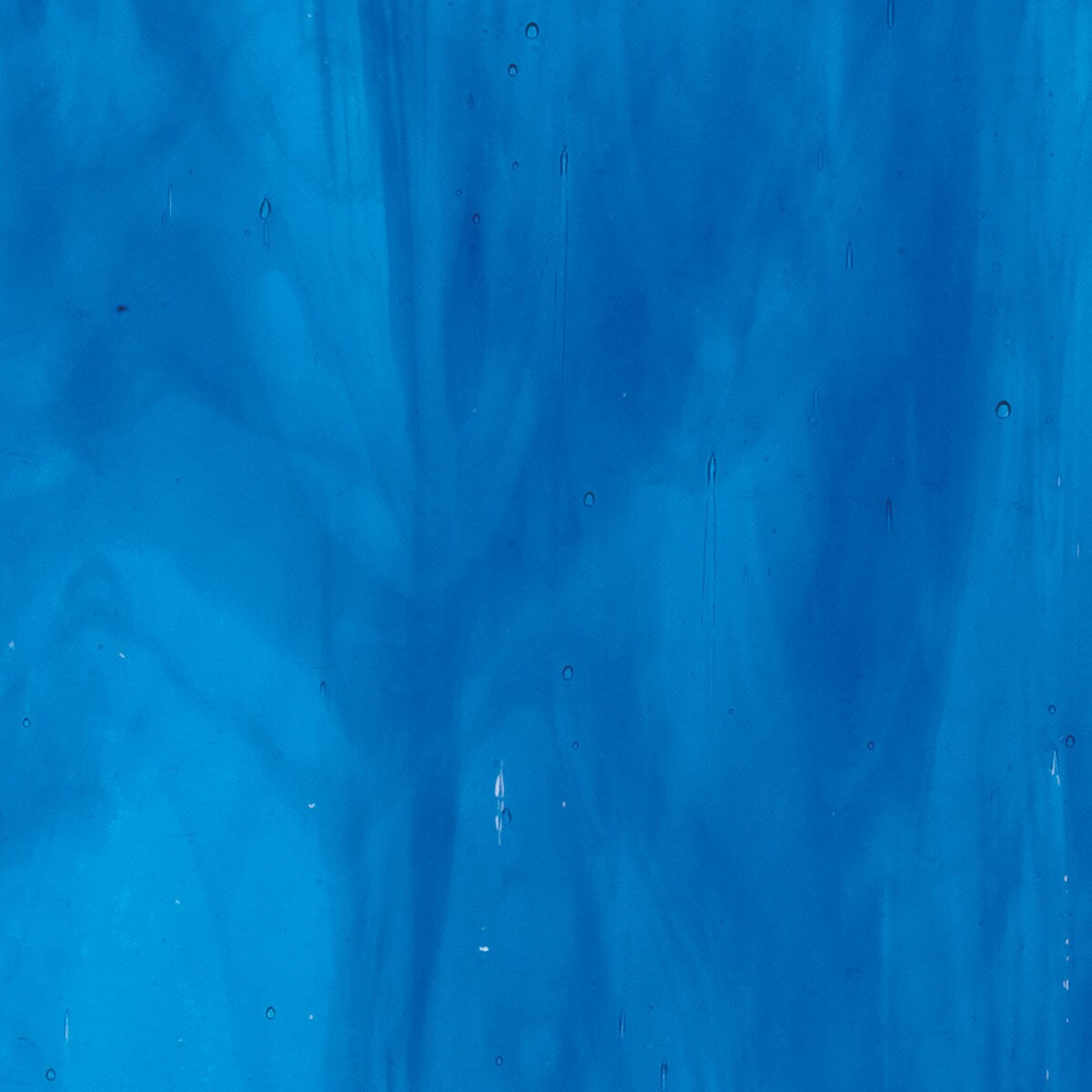 2116 Turquoise and Deep Royal Blue Transparent 90 COE Bullseye Fusing Glass Sheet 5x5 inch 3mm 90COE- 