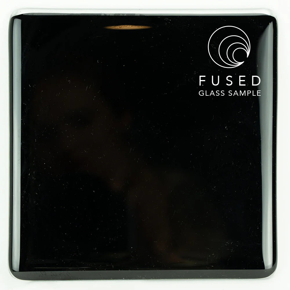 Six 6x6" Spectrum System 96 COE 1009 Black Opal Glass Sheets Pack SF100C-6 Studio Stock Up- 