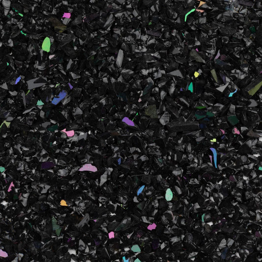 F5 56 96 Black Opal Iridized COARSE 96 COE Frit 8.5 oz Jar- 