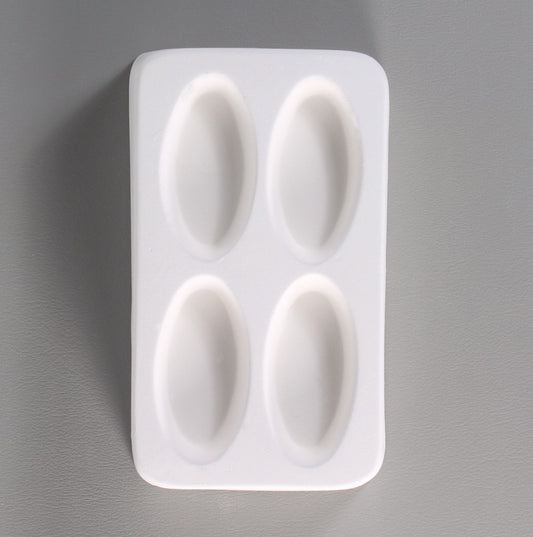 Little Fritters 4 2x1" OVALS Pendant  Mold Great for Small Glass Kilns USA MADE 49- 