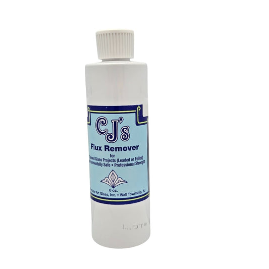CJ's Flux Remover Liquid  8 oz Stained Glass Supply Polish Cleaner- 