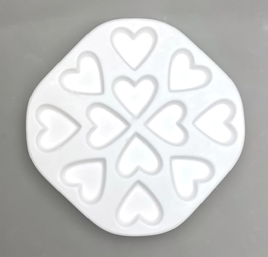 12 Hearts Glass Casting Fusing Mold LF241 Creative Paradise- 