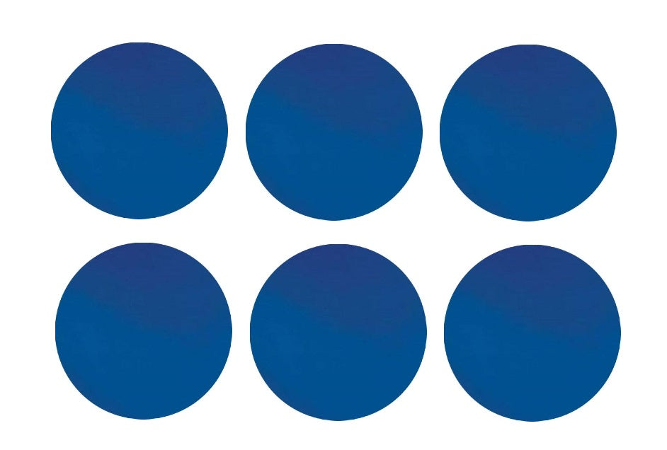 136 Dark Blue Six 96 COE Glass Circles Choice of 1/2, 3/4, 1, or 1 1/2 inches- 