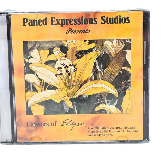 FLOWERS OF ELYSE Paned Expressions Pattern Book On CD Floral- 