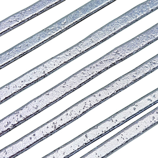 Silver on Black Substrate 104 COE Dichroic Strips 2 oz 1/4" Effetre Moretti CBS- 