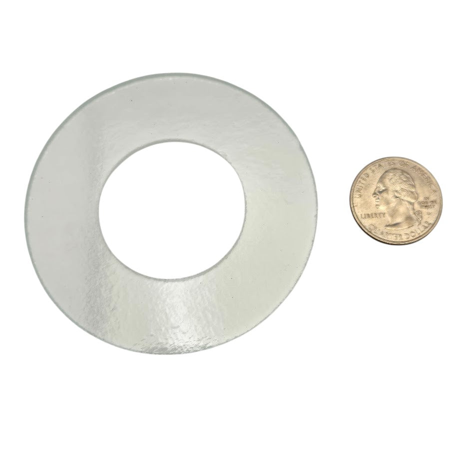 Seconds (flaws) 3 inch Wreath Base Icicle Clear Precut 96 COE Glass- 