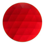 Red 30mm Faceted Jewel German Made Bevel Round 1.18 inch- 