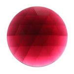 Gold Pink 30mm Faceted Jewel German Made Bevel Round 1.18 inch- 