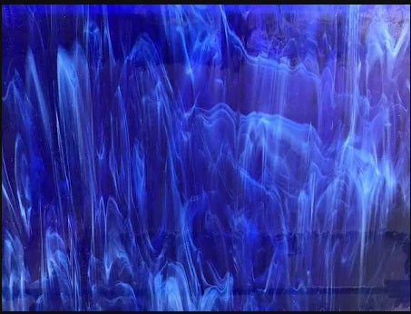 339.6 Dark Blue White Wispy SIX Glass Circles Choice 1/2, 3/4, 1, or 1 1/2 Inches- 