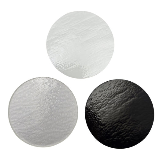 90 COE 2 inch Circles Black White or Clear Fusing Supplies Precut Bullseye- 