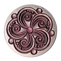 Amethyst Swirl 35mm Glass Jewel From Germany Focal- 