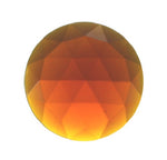 Dark Amber 25mm FACETED JEWEL 1" German-Made Stained Glass Focal Bevel- 