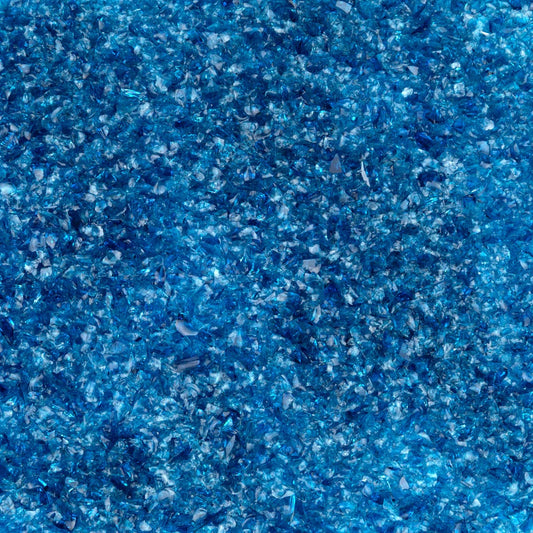 F3 5333 96 Deep Aqua Transparent MEDIUM 96 COE Frit 8.5 oz Jar- 
