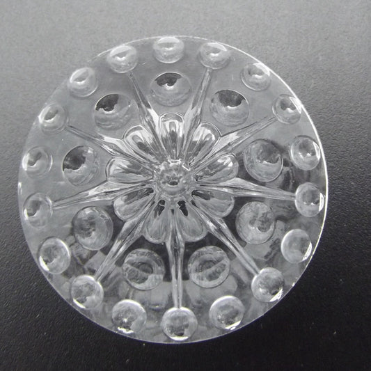 Crystal Clear Dotted Daisy 35mm Glass Jewel From Germany Focal-