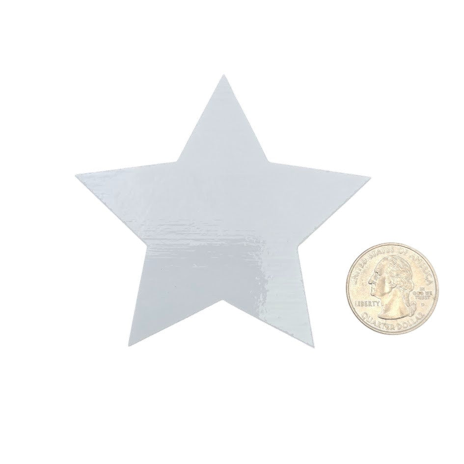 90 COE 3" White Star (1) Glass Precut Element Designs Fusing Supplies