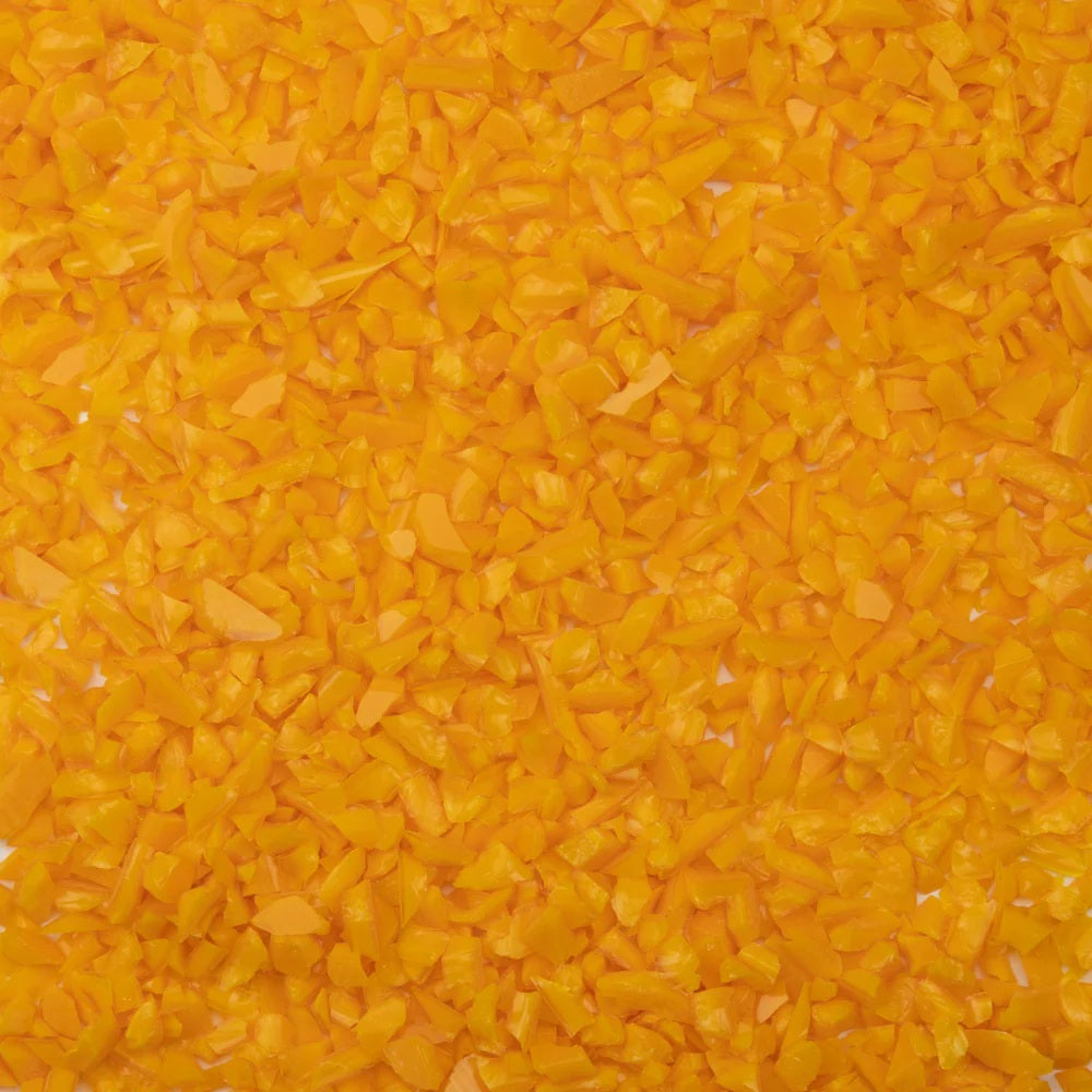 F5 355 96 Marigold Opal COARSE 96 COE Frit 8.5 oz Jar- 