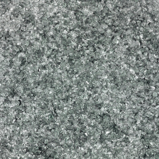 F3 1808 96 Pale Gray Transparent Transparent MEDIUM 96 COE Frit 8.5 oz Jar- 