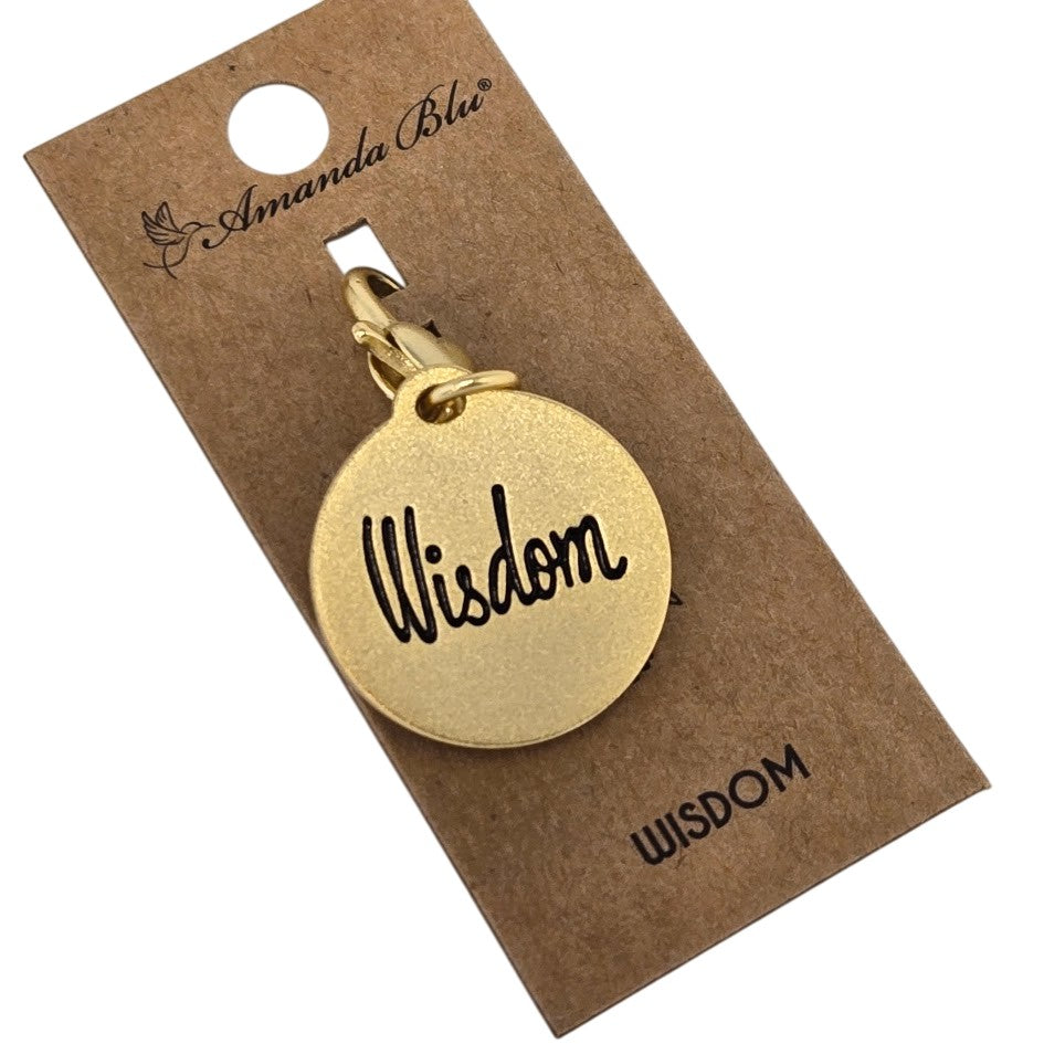 Wisdom Owl Amanda Blu ONE Two Sided Two-tone Gold and Silver Love Gift Friend- 