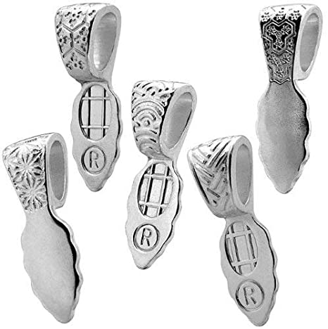 Bails Aanraku ASSORTED Sterling Silver Plated LARGE Ten Pieces Fusing Supplies Glue On- 