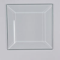 10 3x3 inch SQUARE Beveled Top Flat Back Bevels Stained Glass Supplies Clear- 