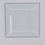 10 3x3 inch SQUARE Beveled Top Flat Back Bevels Stained Glass Supplies Clear- 