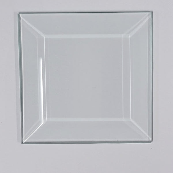 3x3 inch Beveled Top Flat Back Bevels Stained Glass Supplies Clear- 