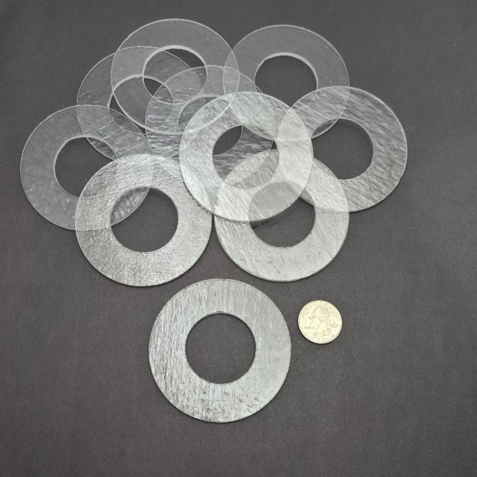 Wholesale Lot TEN 3 inch Wreath Bases Tekta Clear Precut 90 COE Glass Fusing Supplies 90COE- 