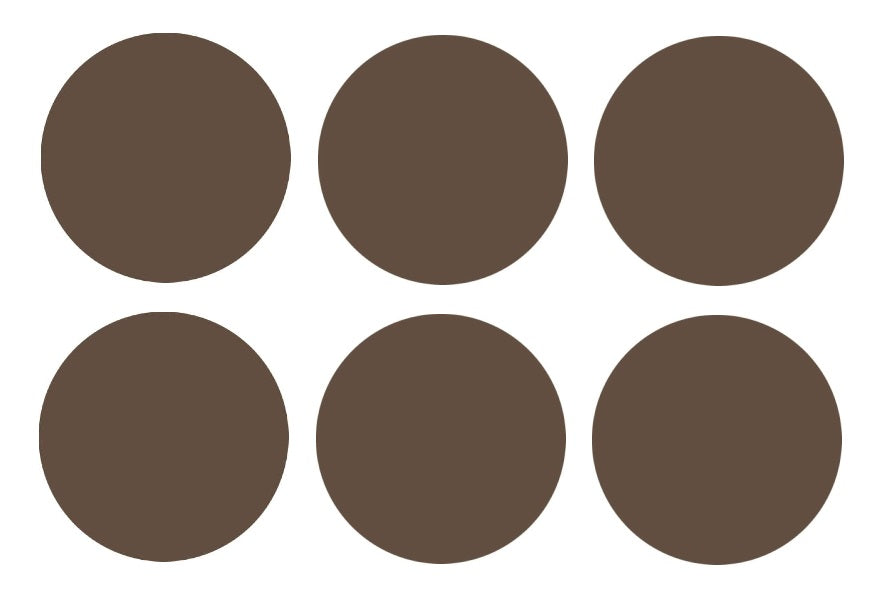 211.76 Chocolate Opal Six 96 COE Glass Circles Precut Choice 1/2, 3/4, 1, 1 1/2 inches Fusing Supplies-Size 1"