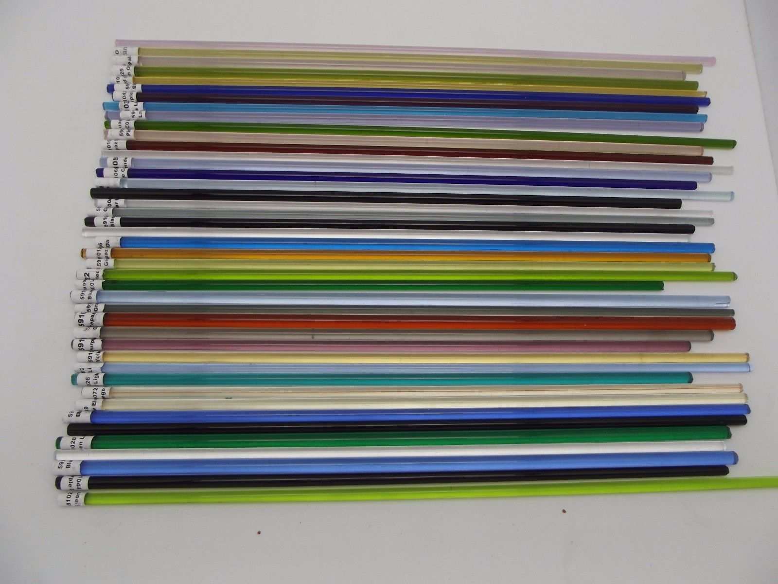 Transparent Colors Rods Value Starter Glass ROD SET 104 COE Moretti Effetre 47 Pieces- 