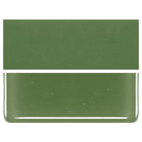 0212 Olive Green Opalescent Bullseye 90 COE Glass Sheet 10x10" 90COE Fusible- 