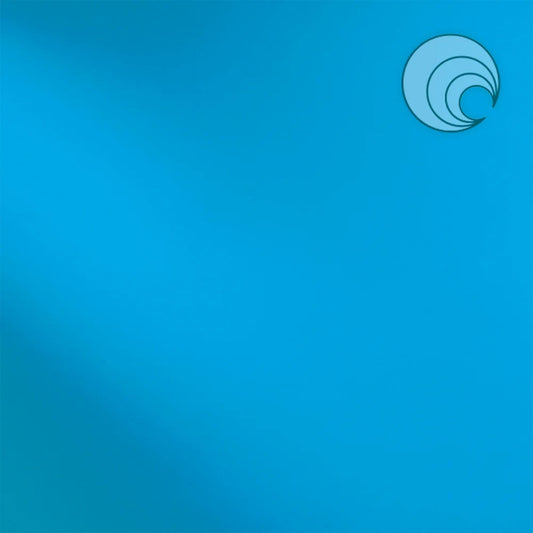 533.3 Deep Aqua Blue Transparent 12 x 12 Inch Oceanside Compatible 96 COE Sheet Glass- 
