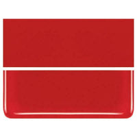 0124 Red Striker Opalescent Bullseye 90 COE Glass Sheet 10x10" 90COE Fusible- 
