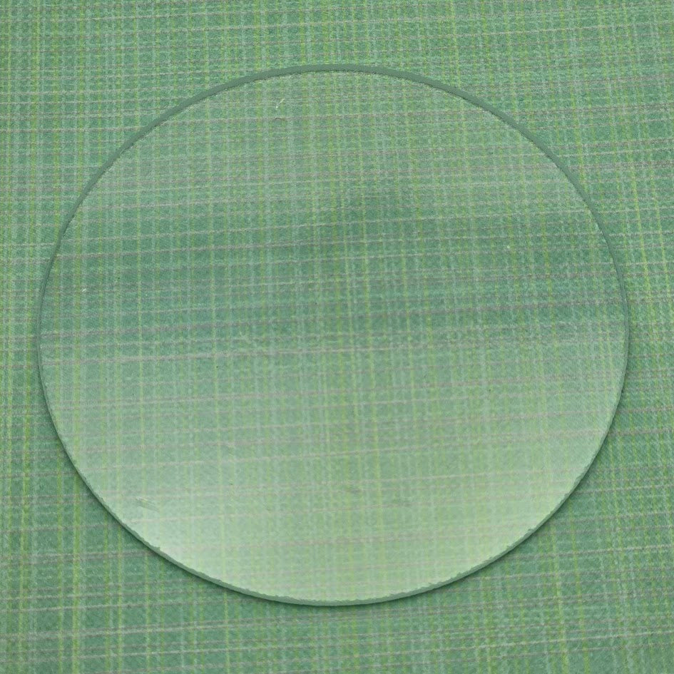 4 inch Circle Icicle Clear Precut 96 COE Glass- 