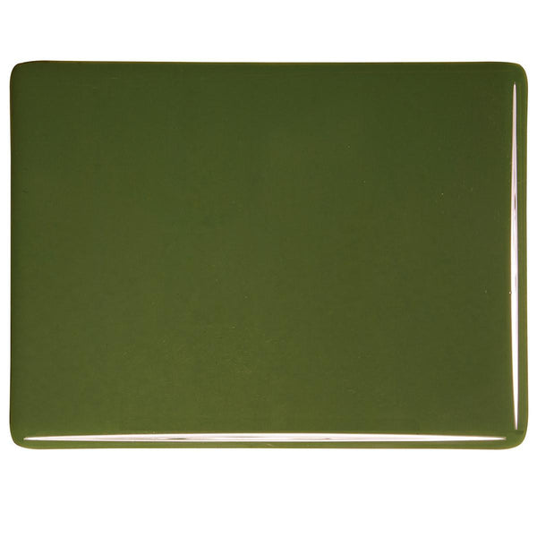 0241 Moss Green Opal Bullseye 90 COE Glass Sheet 10x10" 90COE Fusible- 