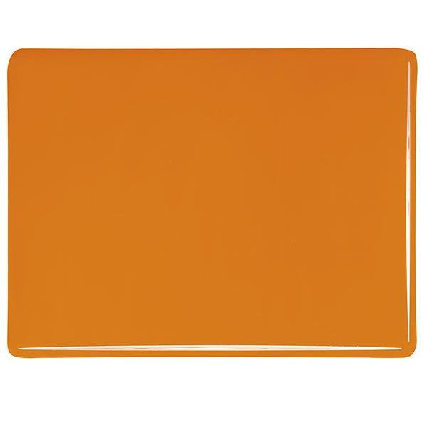 0025 Tangerine Striker Opalescent Bullseye 90 COE Glass Sheet 10x10" 90COE Fusible- 