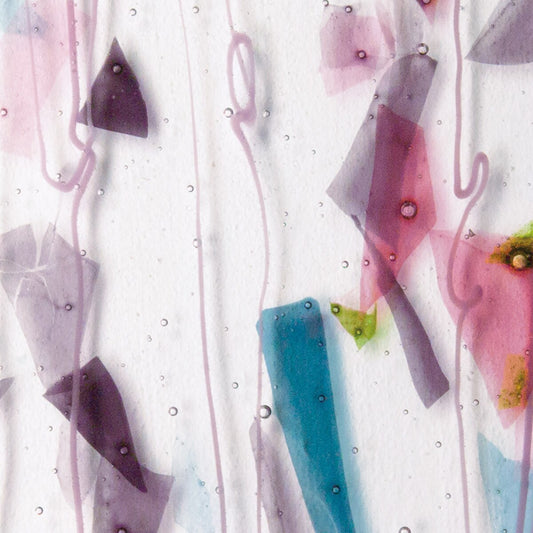 4128 Collage 90 COE Bullseye Fusing Glass Sheet 5x5 inch 3mm- 