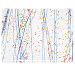 4223 Yellow Blue Red Clear Collage Bullseye 90 COE Glass Sheet 10x10" 90COE Fusible- 