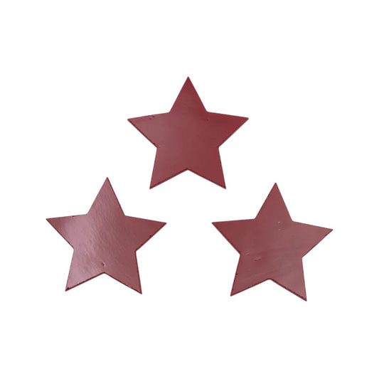 96 COE 2" Red Stars (3) Glass Precut Element Designs Fusing Supplies 96COE- 