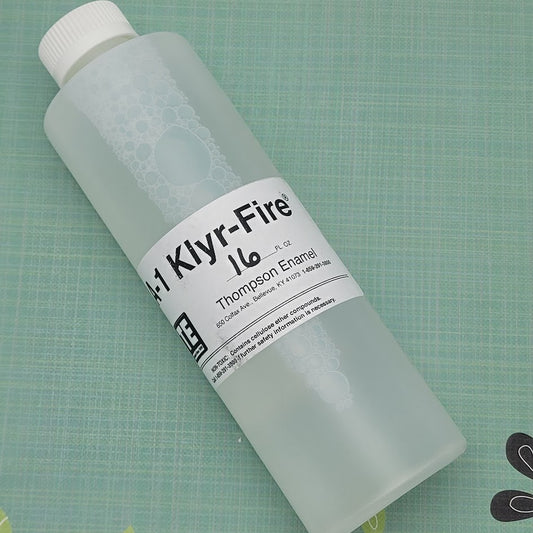 KLYR FIRE Clear 16 oz Thompson Enamels Water Based Holding Agent for Enameling- 