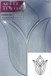 STYLIZED TULIP Bevel Cluster 4-7/8" x 6-1/8" Clear Faceted Stained Glass Supply- 
