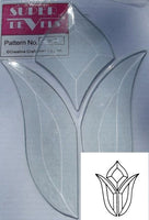 STYLIZED TULIP Bevel Cluster 4-7/8" x 6-1/8" Clear Faceted Stained Glass Supply
