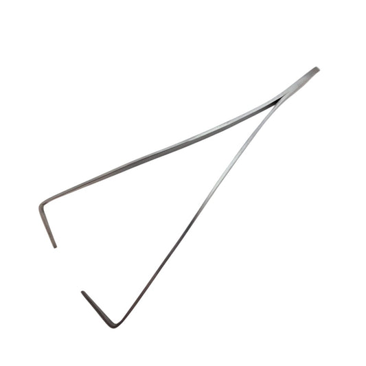 Glass Piercing Tweezer 6" Peter's Tweezers Stainless Steel Pointed Bent Tips Fish Eye- 