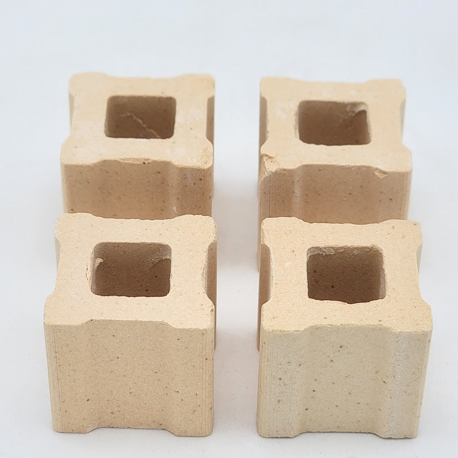 Glass Kiln Posts1 by 1 inch (4) Fusing Furniture Post Durable Reusable CERAMIC- 