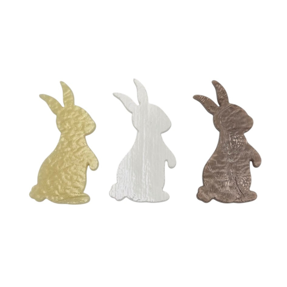 90 COE Rabbit Bunny Precut Glass Shapes Set of TWO Pieces Choice of Color 90COE- 