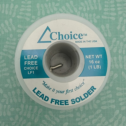 CHOICE LEAD FREE SOLDER Brand 16 oz Spool Stained Glass and Pendant Craft Jewelry- 