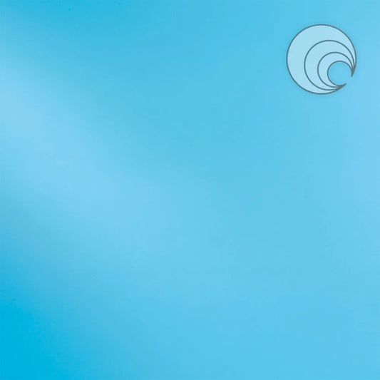 533.1 Sky Blue Transparent 12 x 12 Inch Oceanside Compatible 96 COE Sheet Glass- 